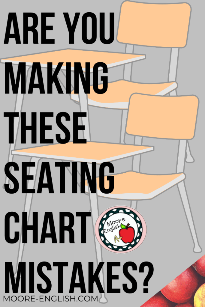 Picture of school desks and chairs attached to a blog post about classroom seating charts