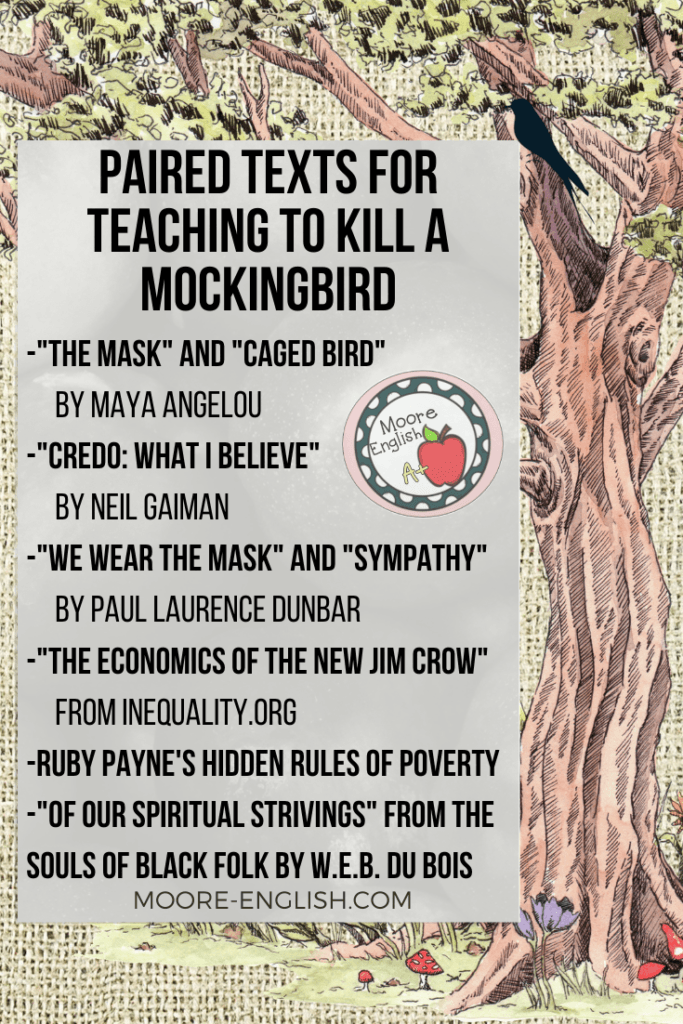 Paired Texts for To Kill a Mockingbird #moore-english moore-english.com