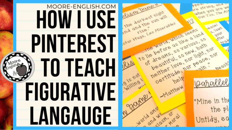 How I Use Pinterest to Teach Figurative Language @moore-english.com #mooreenglish