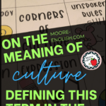 Graphic Notes About Culture Beside Green and Blue Lettering