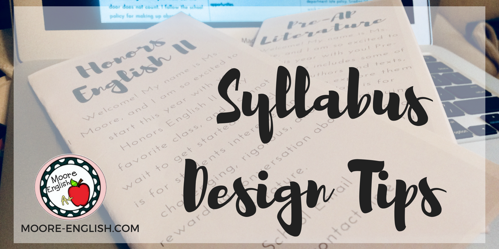 Syllabus Design Tips For Secondary Educational Blog / Moore English