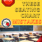 Photograph of student desks in a classroom attached to a blog post about seating arrangements