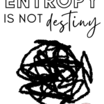 A scribbled black cloud appears under text that reads: Coping with Classroom Chaos: Entropy is Not Destiny