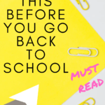 Yellow and white paperclips rest atop yellow and white paper. This appears under text that reads: A Must-Read Back-to-School Message