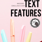 Pale Pink Background with Pastel Highlighters beside black text about text features