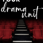Red velvet chairs in a dark theatre appear under text that reads: Make the Most out of Teaching Drama in ELA