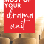 Wooden chairs appear in a theatre. this image appears under text that reads: Make the Most out of Teaching Drama in ELA