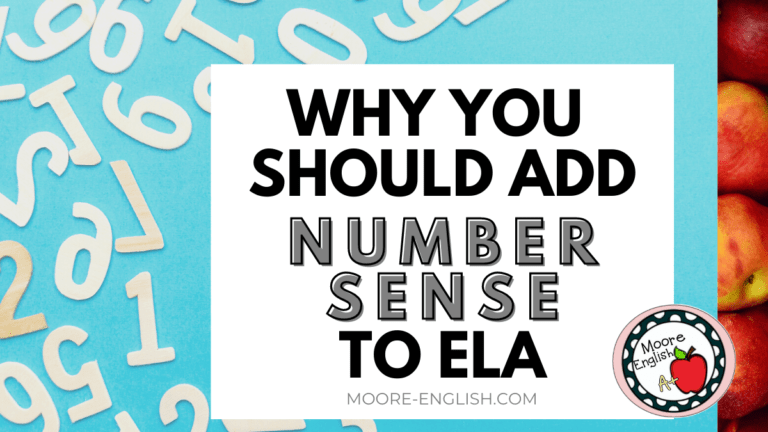 Numbers and numerals under text that reads: Why You Should Add Number Sense to ELA