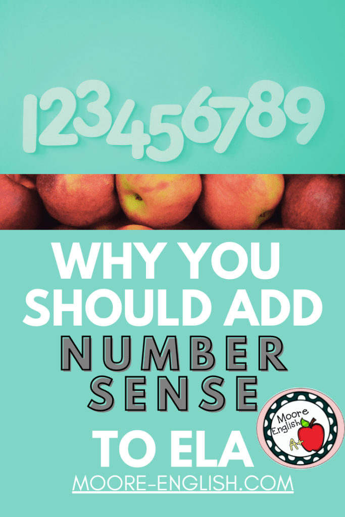 Numbers and numerals under text that reads: Why You Should Add Number Sense to ELA