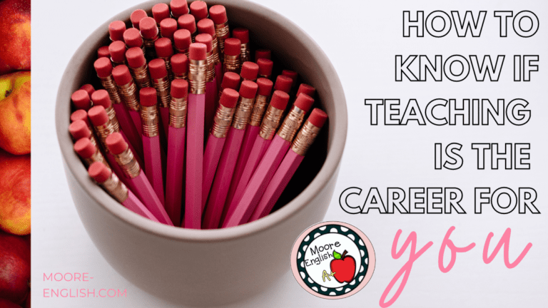 Pink pencils in a cup with text that reads: How to Know if Teaching is the Career for You