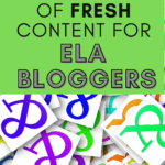 Multicolored ampersands under text that reads:An Entire Year of Fresh Content for Language Arts Bloggers