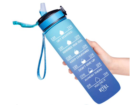 Giotto water bottle in blue