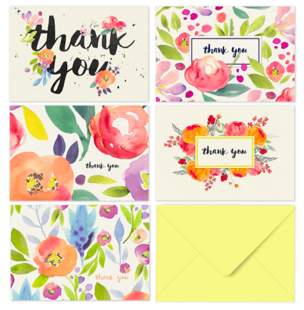 Various floral greeting cards