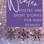 Snowflakes appear under text tha treads: Cozy Poetry and Short Stories for Winter