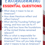 An American Flag appears under text that reads: How To Engage Students In Studying The American Enlightenment