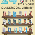 24 Young Adult Books appear on an illustration of bookshelf