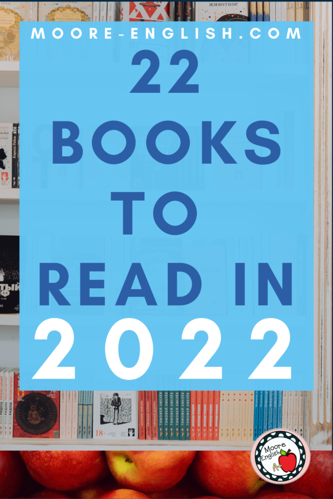 A bookshelf appears under text that reads: 22 Exciting and Enlightening Books to Read in 2022