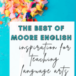 Confetti appears under text that reads: The Best of Moore English / Celebrating 200 Posts!