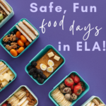 School cold lunches appear under text that reads: How to Incorporate Fun Food Days in ELA