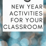 Blue lights appear under text that reads: 5 Activities to Ring in the New Year with Your Students