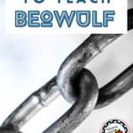 Linked chains pulled tight appear under text that reads: How to Make Beowulf Meaningful and Relevant / Moore English