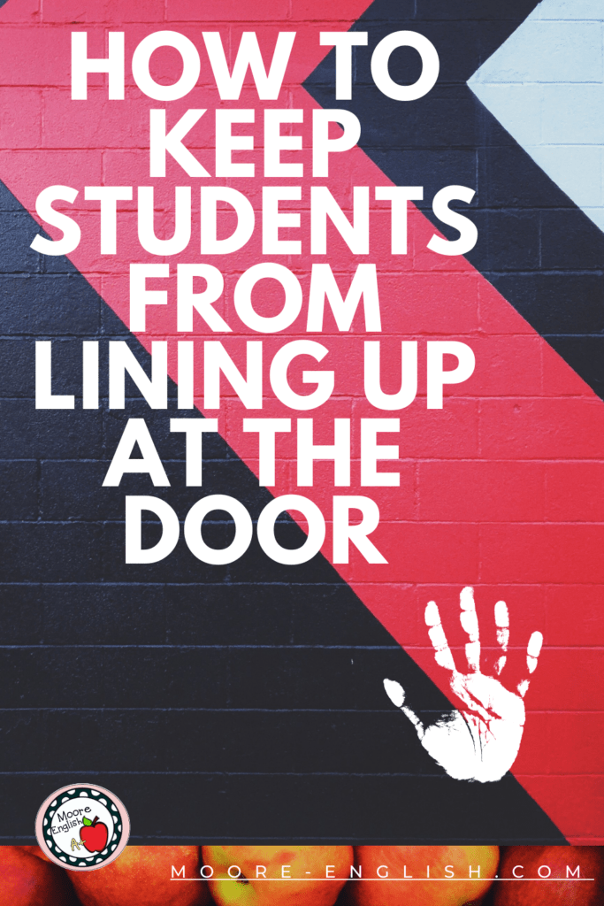 Red and black wall paint appears under text that reads: How to Keep Students From Lining Up at the Door