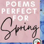 Purple flowers appear under text that reads: 4 Spring and Summer Poems for Teaching High School English