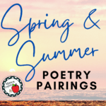 A sunset appears under text that reads: 4 Spring and Summer Poems for Teaching High School English