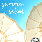 Open umbrellas against a blue sky under text that reads: 4 Spring and Summer Poems for Teaching High School English