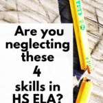 A broken pencil appears under text that reads: Are You Neglecting These 4 Skills in High School English?