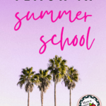 Cluster of four palm trees appears in front of a purple sky. Image appears under text that reads: 4 Spring and Summer Poems for Teaching High School English