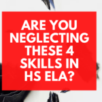 Black colored pencil appears under text that reads: Are You Neglecting These 4 Skills in High School English?