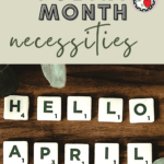 Scrabble tiles read Hello April