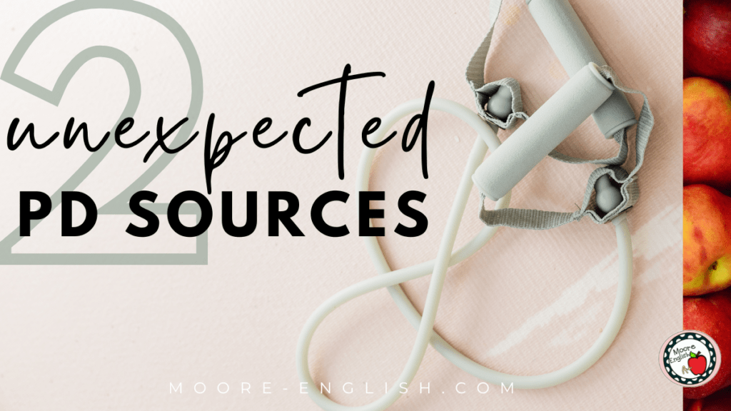 A jump rope appears under text that reads: 2 Unexpected Sources of Professional Development