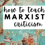 A world map surrounded by money appears under text that reads: 10 Titles to Teach Marxist Criticism
