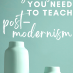 Two vases appear under text that reads: 8 Poems for Introducing Post-Modernism in High School ELA