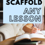 A student does homework in her bedroom. This image appears under text that reads: 6 Simple Strategies to Add Scaffolding to Any Lesson