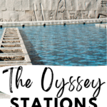 Ancient ruins appear under text that reads: Using Stations to Engage Students in The Odyssey