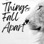 The silhouette of a lion appears under text that reads: 8 Paired Texts for Teaching Things Fall Apart