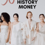 Women in white clothes stand together under text that reads: 30 Titles for Women's History Month #mooreenglish @moore-english.com