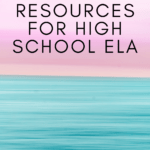 The blue ocean appears under a pink sky. this image appears under text that reads: The Best Resources for Teaching Poetry in High School ELA