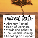 A tree appears under text that reads: 8 Paired Texts for Teaching Things Fall Apart