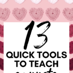 Rows of crochet hearts appear under text that reads: 13 Quick Tools for Teaching Sonnets in High School ELA