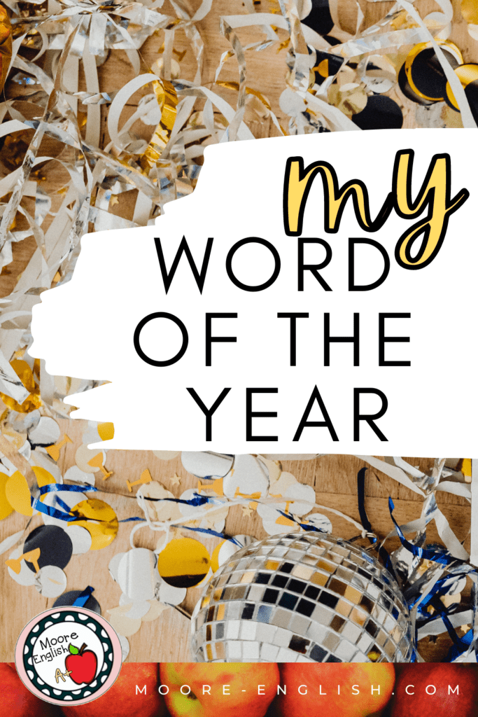 Confetti appears under text that reads: My Word of the Year: Protect