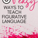 Splatter paint appears under text that reads: 6 Fun, Easy Tools for Teaching Figurative Language
