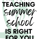 An illustration of a palm tree appears behind text that reads: Why I Don't Teach Summer School