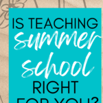 An illustration of a surf board appears behind text that reads: Why I Don't Teach Summer School