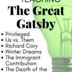 A green lightbulb appears under text that reads: 7 Paired Texts for Teaching The Great Gatsby
