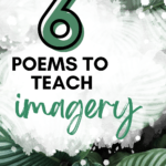 Palm fronds appear under text that reads: 6 Powerful Poems for Teaching Imagery in High School ELA