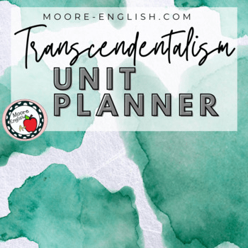 TPT Product Cover for Free American Transcendentalism Unit Planner